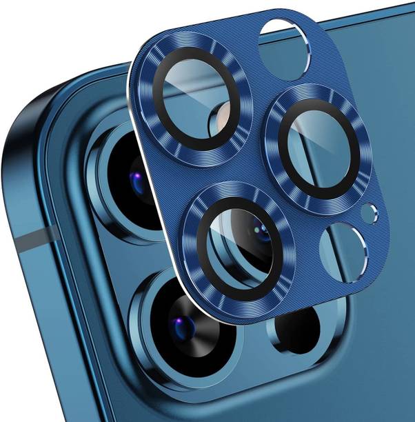 Casesily Camera Lens Protector for Apple iPhone 12 Pro Max Metal Ring With Glass Protection