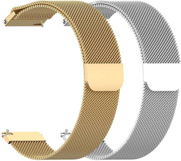 AOnes Pack of 2 Magnetic Loop Watch Strap for Fossil Gen 5E 44Mm Ftw4047 Ftw4055 Smart Watch Strap
