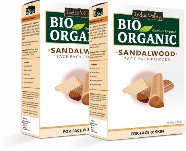 Indus Valley Bio Organic Sandalwood Powder (Chandan powder) for Face Pack & Skin Care