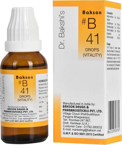 Bakson # B-41 (Vitality Drops) Drops