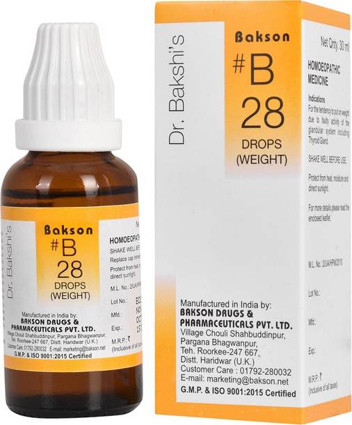 Bakson Dr Bakshis # B 28 (Weight) Drops