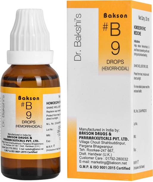 Bakson # B-9 (Hemorrhoidal Drops) Drops