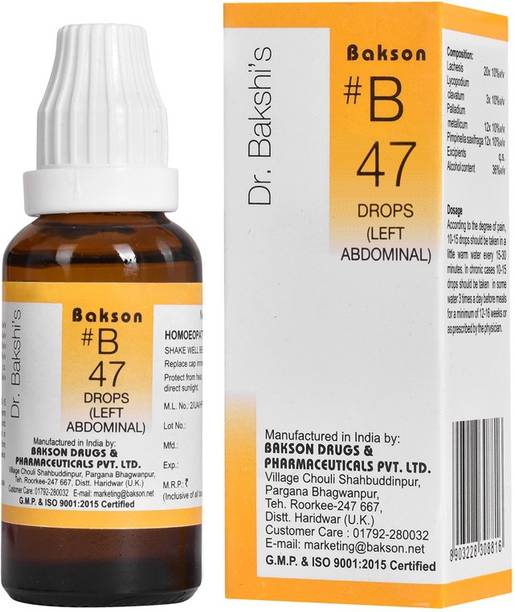 Bakson Dr Bakshis # B 47 -Left Abdominal Drops