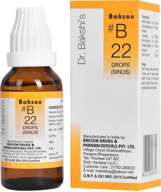 Bakson Dr Bakshis # B 22 -Sinus Drops