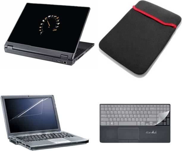 Lonaar 4IN1 Vinyl Decal Laptop Skin Combo With Screen Guard, Key Guard & Case 1092 Combo Set