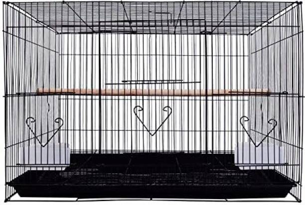 Animaux 15INCH BLACK IMPORTED CAGE FOR LOVE BIRDS FINCHES &RABBIT Hard Crate Pet Crate