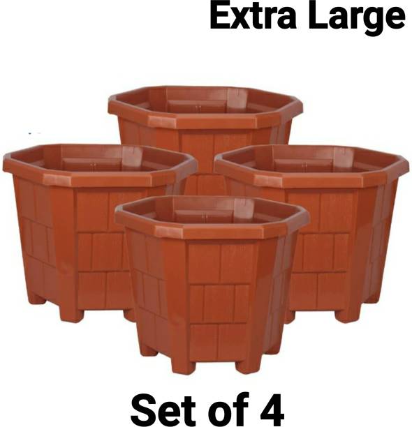 GreenLove New Gardening Plant Containers Gamla Pot Plastic Flower Pot for Terrace Garden Plant Container Set