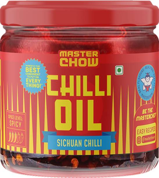 MasterChow Sichuan Chilli Oil | Spicy, Crunchy, Garlicky Flavor | 100% Veg Sauce & Dip