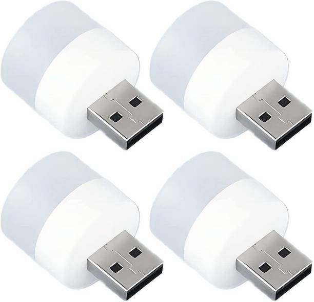 thriftkart Plug in LED Mini USB Flexible Portable LED Ambient Light Bulb (Pack of 4) Table Lamp