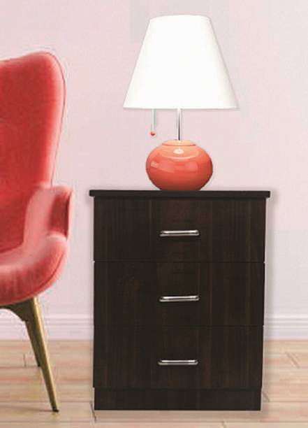 Om Shiv MULTIPURPOSE USE SIDE TABLE WITH 3 DRAWER Engineered Wood Side Table