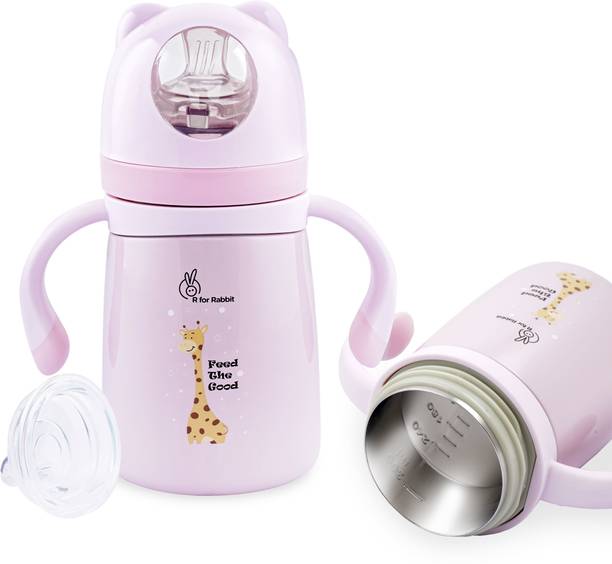 R for Rabbit Steebo Giffy Baby Spout Sipper Cup feeding Bottle Pink
