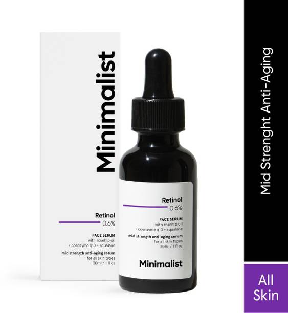 Minimalist Retinol 0.6% Anti Aging Mid-strength Formula For Fine Lines & Wrinkles