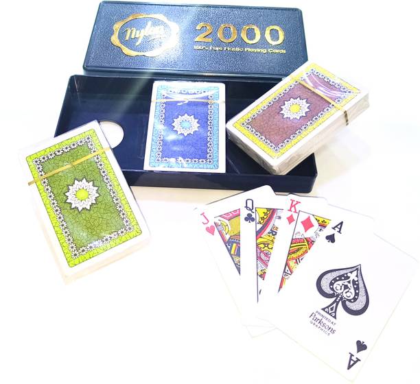 GULABSONS NYLON 2000 100 % PURE PLASTIC PLAYING CARDS (HIGH QUALITY ) (SET OF 3)