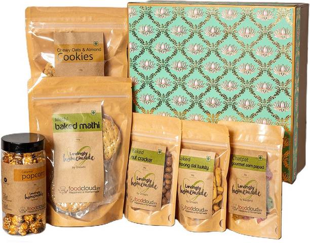 Food cloud Munchies Sweet and Savoury Pack of 6 Gift Hamper Combo