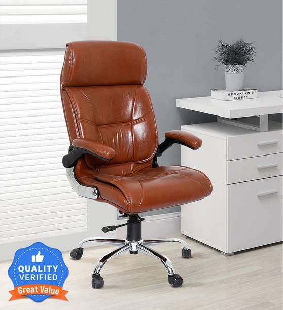 Oakcraft Leatherette Office Adjustable Arm Chair
