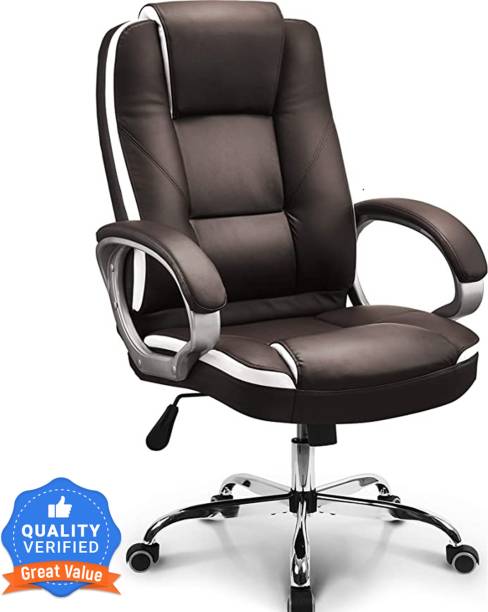 Oakcraft High Back Leatherette Ergonomic with Multi Color Options, Back and Arm Rest Leatherette Office Executive Chair