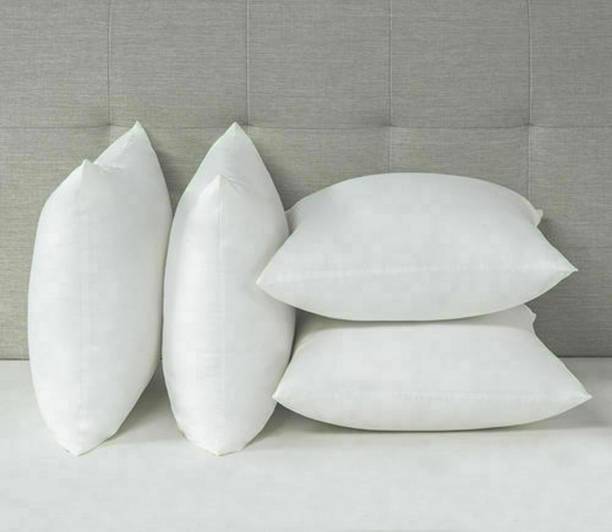 QUALITYKING Cotton Solid Sleeping Pillow Pack of 4