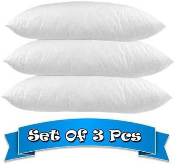 KIRAN RETAILS Microfiber Solid Sleeping Pillow Cotton Solid Sleeping Pillow Pack of 3