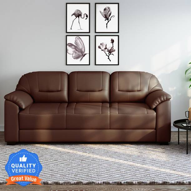 Bharat Lifestyle Levo Leatherette 3 Seater  Sofa