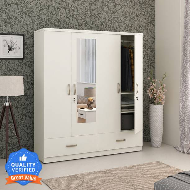 Hometown Utsav Engineered Wood 4 Door Wardrobe