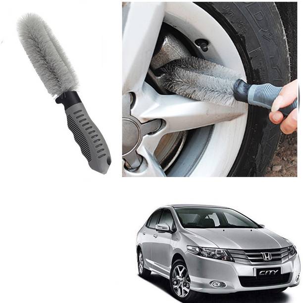Qiisx CAR ALLOY WHEEL CLEANER BRUSH TYRE RIM FOR Honda City 100 g Wheel Tire Cleaner