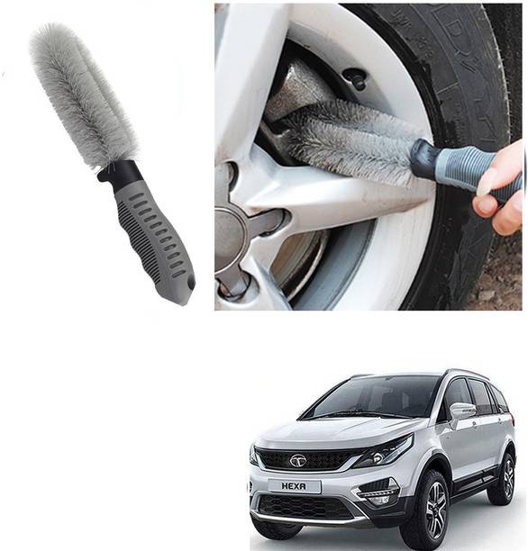 Qiisx CAR ALLOY WHEEL CLEANER BRUSH TYRE RIM FOR Tata Hexa 100 g Wheel Tire Cleaner