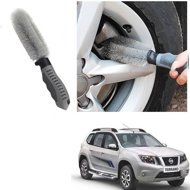 Qiisx CAR ALLOY WHEEL CLEANER BRUSH TYRE RIM FOR Nissan Terrano 100 g Wheel Tire Cleaner