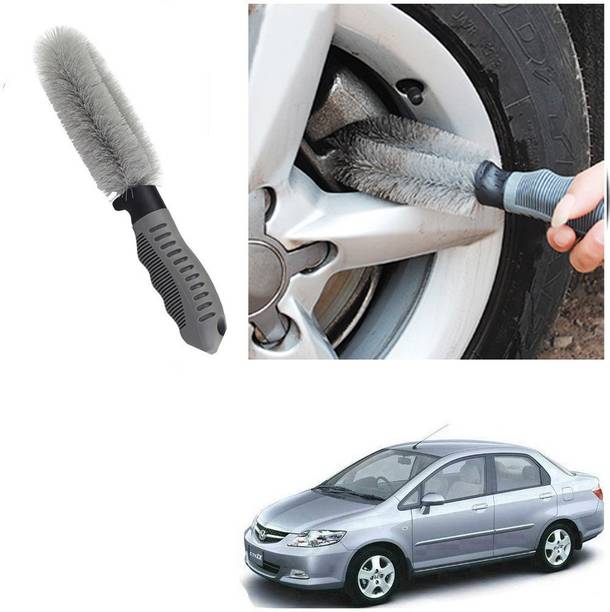 Qiisx CAR ALLOY WHEEL CLEANER BRUSH TYRE RIM FOR Honda City ZX 100 g Wheel Tire Cleaner