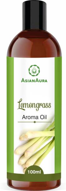 Asian Aura Lemongrass Diffuser, Aroma Oil, Refill Diffuser Aroma Oil for Home Fragrance, Reed Diffuser Refill Fragrance Oil, Aroma Buner/ Candle, Electric Diffuser Aroma Oil- Lemongrass Aroma Oil 100ml