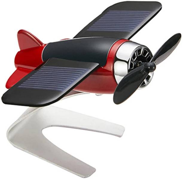 Selifaur Car Freshener Perfume Solar Power Car Dashboard Aeroplane Decoration Gift Pack Diffuser RED10
