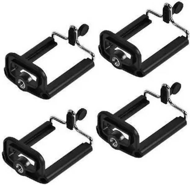 MOIZ SET OF 4 CLIP BRACKET HOLDER ADAPTER MOUNT FOR MOBILE CAMERA MONOPOD TRIPOD KIT Plastic, Steel Camera Pistol Grip