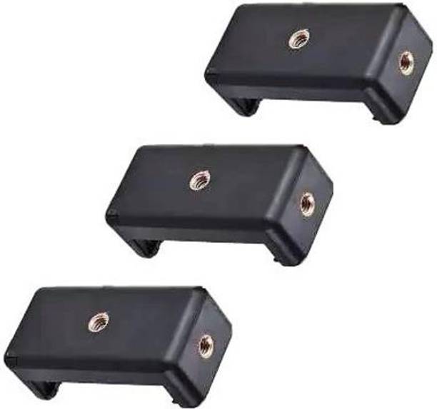 MOIZ SET OF 3 CLIP BRACKET HOLDER ADAPTER MOUNT FOR MOBILE CAMERA MONOPOD TRIPOD KIT Plastic, Steel Camera Pistol Grip