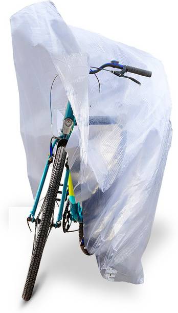 TUFFPAULIN Universal Cycle Cover,Cycle Wrap, Durable, UV Resistant, 100% Waterproof - White Bicycle Cover Free Size