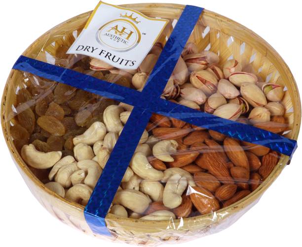 AESTHETIC HUB GIFT PACKED ALMOND100G,CASHEW100G,PISTA100G&RAISINS100G TRY012 Almonds, Cashews, Pistachios, Raisins