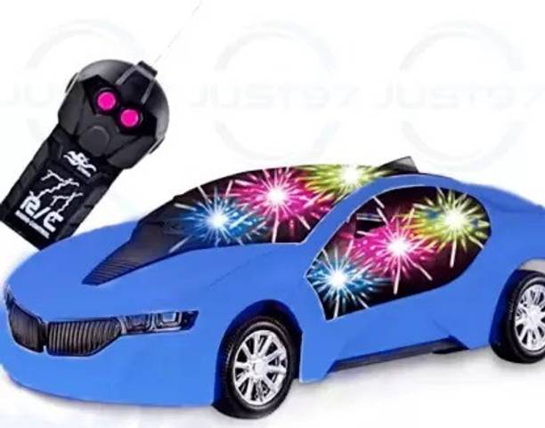 teezy Wireless Remote Control Fast Modern Car With 3D Light (Blue)