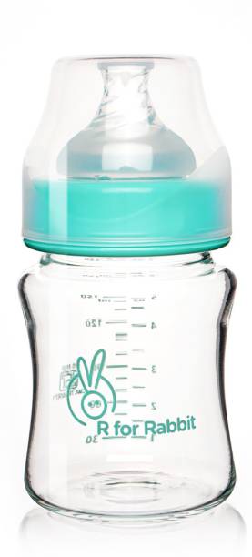 R for Rabbit Baby Feeding Nipple Milk Bottle for New Born Babies, Kids 120 ML| Sea Green - 120 ml