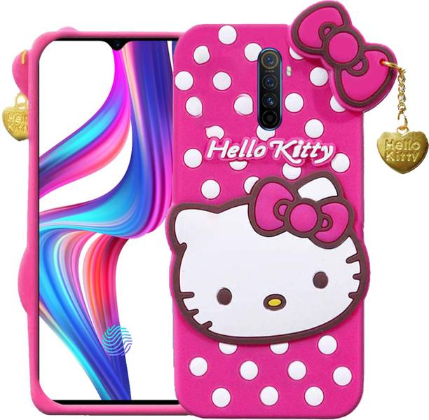 Wowcase Back Cover for REALME X2, 3D Cute Doll, Cute Hello Kitty Case, Soft Girl Back Cover with Pendant