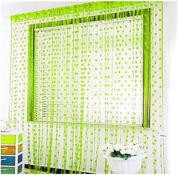 NIKITA ENTERPRISE 213 cm (7 ft) Polyester Semi Transparent Door Curtain Single Curtain