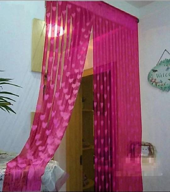 NIKITA ENTERPRISE 213 cm (7 ft) Polyester Semi Transparent Door Curtain Single Curtain