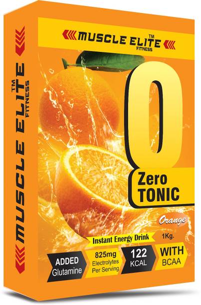 MUSCLE ELITE FITNESS Zero Tonic Instant Energy Drink Workout Electrolyte Energy Drink BCAA Orange Energy Drink