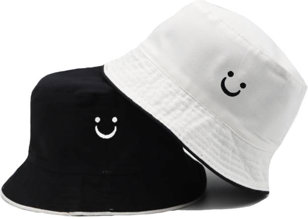 Jamont Unisex Bucket Hat Beach Sun Hat Fishing Hat Reversible Double-Side-Wear