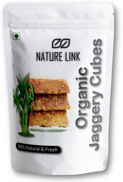 Nature Link Organic Jaggery Cubes Gud / Desi Gur (No Preservtives, Chemicals Free) - 900gm Block Jaggery