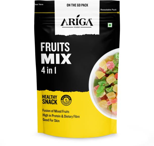 Ariga Foods Fruits Mix | 4 in 1 | Healthy Trail | Rich in Fibre and Antioxidants | Assorted Fruit