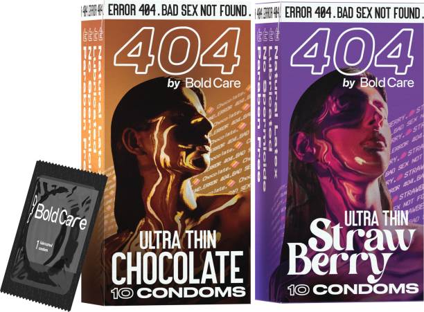Bold Care 404 Ultra Thin Chocolate Flavored + Ultra Thin Strawberry Flavored Condom