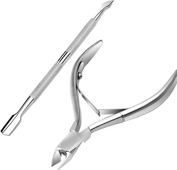 feelhigh STAINLESS STEEL CUTICLE CUTTER/CUTICLE NIPPER/CUTICLE REMOVER TOOL Single Ended Cuticle Pusher