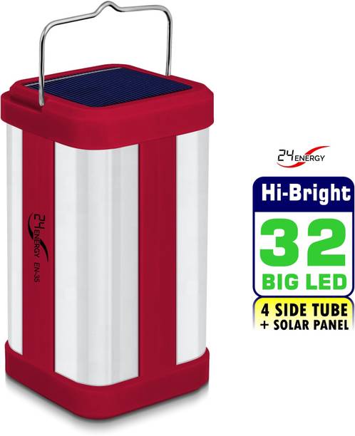 24 ENERGY 4 Tube 360 Degree Extra Bright withÂ Solar Charging Rechargeable 4 hrs Lantern Emergency Light