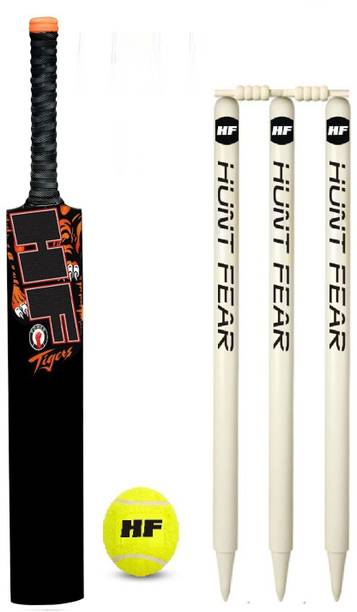 HF TIGER MINI KIT Size 2 For Age 6-7 Years with 1PC Tennis Ball and wickets set Cricket Kit