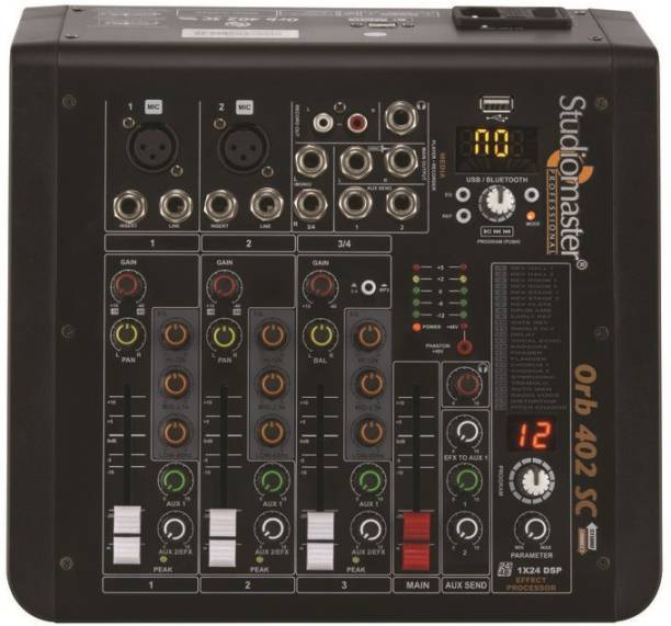 Studiomaster ORB 402SC with Inbuilt Audio Interface, Bluetooth, USB, Recording Analog Sound Mixer