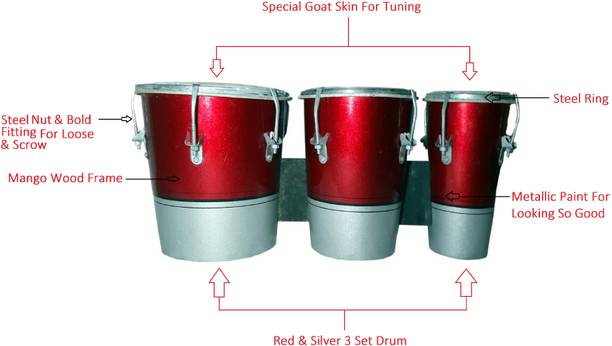 GT manufacturers Three Set Wooden Bongo