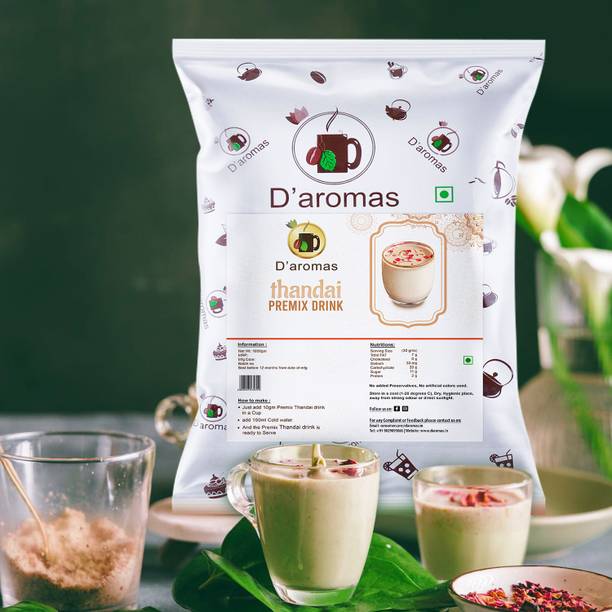 D'aromas Instant Thandai Premix Powder500g |Healthy Thandai Drink Mix Energy Drink